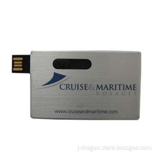 Small Aluminum USB Flash Drives, 1 to 32GB Capacity, Fashionable Card Design, Both Sides 3D Print